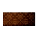 Brown Floral Pattern Floral Vintage Pattern, Brown Vintage Hand Towel