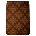 Brown Floral Pattern Floral Vintage Pattern, Brown Vintage Removable Flap Cover (S)