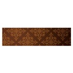 Brown Floral Pattern Floral Vintage Pattern, Brown Vintage Oblong Satin Scarf (16  x 60 )