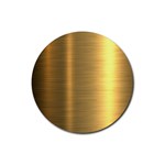 Golden Textures Polished Metal Plate, Metal Textures Rubber Round Coaster (4 pack)