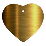 Golden Textures Polished Metal Plate, Metal Textures Heart Ornament (Two Sides)