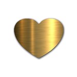 Golden Textures Polished Metal Plate, Metal Textures Rubber Heart Coaster (4 pack)