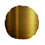 Golden Textures Polished Metal Plate, Metal Textures Standard 15  Premium Round Cushions