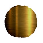 Golden Textures Polished Metal Plate, Metal Textures Standard 15  Premium Flano Round Cushions