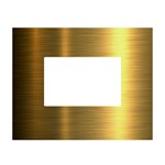 Golden Textures Polished Metal Plate, Metal Textures White Tabletop Photo Frame 4 x6 