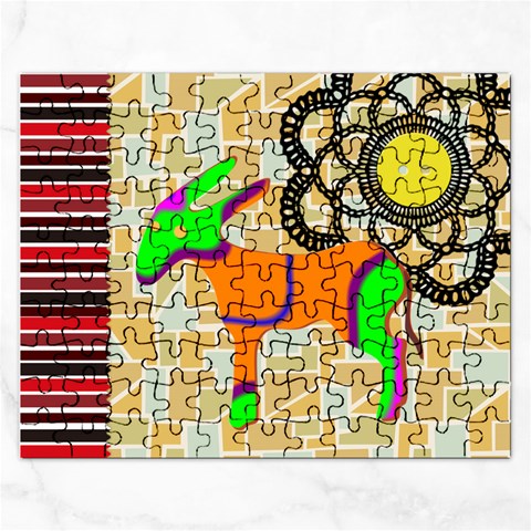 Funky Donkey Jigsaw Puzzle (Rectangular) from ArtsNow.com Front