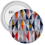 Mosaic, Colorful, Rhombuses, Pattern, Geometry 3  Buttons