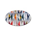 Mosaic, Colorful, Rhombuses, Pattern, Geometry Sticker (Oval)