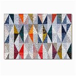 Mosaic, Colorful, Rhombuses, Pattern, Geometry Postcards 5  x 7  (Pkg of 10)