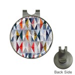 Mosaic, Colorful, Rhombuses, Pattern, Geometry Hat Clips with Golf Markers