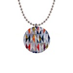Mosaic, Colorful, Rhombuses, Pattern, Geometry 1  Button Necklace