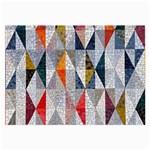 Mosaic, Colorful, Rhombuses, Pattern, Geometry Large Glasses Cloth