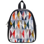 Mosaic, Colorful, Rhombuses, Pattern, Geometry School Bag (Small)
