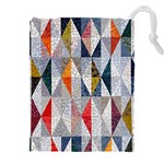 Mosaic, Colorful, Rhombuses, Pattern, Geometry Drawstring Pouch (5XL)