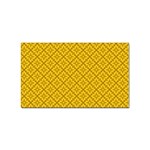 Yellow Floral Pattern Vintage Pattern, Yellow Background Sticker Rectangular (100 pack)
