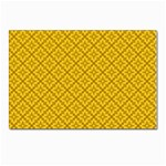 Yellow Floral Pattern Vintage Pattern, Yellow Background Postcards 5  x 7  (Pkg of 10)