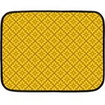 Yellow Floral Pattern Vintage Pattern, Yellow Background Two Sides Fleece Blanket (Mini)