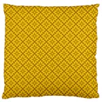 Yellow Floral Pattern Vintage Pattern, Yellow Background Standard Premium Plush Fleece Cushion Case (One Side)