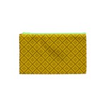 Yellow Floral Pattern Vintage Pattern, Yellow Background Cosmetic Bag (XS)