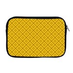 Yellow Floral Pattern Vintage Pattern, Yellow Background Apple MacBook Pro 17  Zipper Case