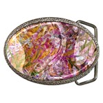 Abstract pink blend Belt Buckles