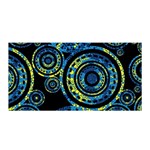 Authentic Aboriginal Art - Circles (Paisley Art) Satin Wrap 35  x 70 