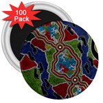 Authentic Aboriginal Art - Walking the Land 3  Magnets (100 pack)