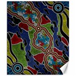 Authentic Aboriginal Art - Walking the Land Canvas 8  x 10 