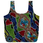 Authentic Aboriginal Art - Walking the Land Full Print Recycle Bag (XL)