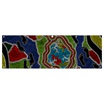 Authentic Aboriginal Art - Walking the Land Banner and Sign 12  x 4 