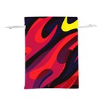 Abstract Fire Flames Grunge Art, Creative Lightweight Drawstring Pouch (M)