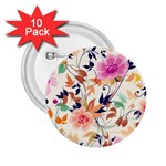 Abstract Floral Background 2.25  Buttons (10 pack) 