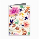 Abstract Floral Background Mini Greeting Card
