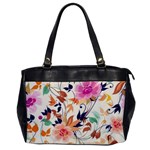 Abstract Floral Background Oversize Office Handbag