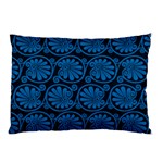 Blue Floral Pattern Floral Greek Ornaments Pillow Case
