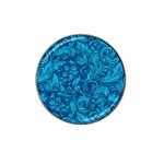 Blue Floral Pattern Texture, Floral Ornaments Texture Hat Clip Ball Marker
