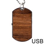 Brown Wooden Texture Dog Tag USB Flash (Two Sides)