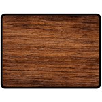 Brown Wooden Texture Two Sides Fleece Blanket (Large)