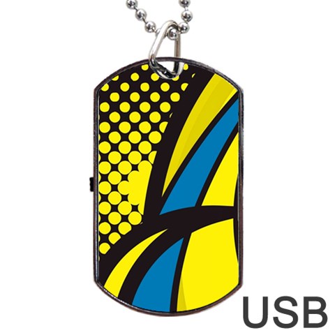 Colorful Abstract Background Art Dog Tag USB Flash (One Side) from ArtsNow.com Front