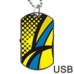 Colorful Abstract Background Art Dog Tag USB Flash (One Side)