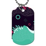Colorful Background, Material Design, Geometric Shapes Dog Tag (Two Sides)