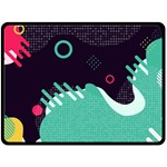Colorful Background, Material Design, Geometric Shapes Two Sides Fleece Blanket (Large)