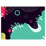 Colorful Background, Material Design, Geometric Shapes Premium Plush Fleece Blanket (Extra Small)