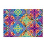 Colorful Floral Ornament, Floral Patterns Sticker A4 (100 pack)