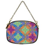 Colorful Floral Ornament, Floral Patterns Chain Purse (One Side)