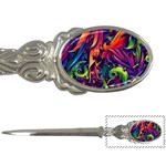 Colorful Floral Patterns, Abstract Floral Background Letter Opener