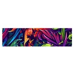 Colorful Floral Patterns, Abstract Floral Background Oblong Satin Scarf (16  x 60 )