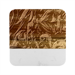 Colorful Floral Patterns, Abstract Floral Background Marble Wood Coaster (Square)