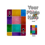 Colorful Squares, Abstract, Art, Background Playing Cards 54 Designs (Mini)
