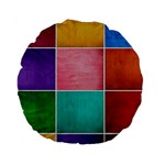 Colorful Squares, Abstract, Art, Background Standard 15  Premium Round Cushions
